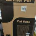 Gardner Pet 51"-87" Extra Tall Cat Gate for Doorway, Wide Adjustable 27.56"-37" Baby Gate Included 4 Extension Kits, Pressure Mounted Safety Full Door Gate for Stairs, Studio, Kitchen (White)