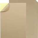 100 Sheets Kraft Sticker Paper Labels, SAFYY 8-1/4" x 11-11/16" Self Adhesive Shipping Labels-Compatible with Copier, UV Printer, Digital Printer, Laser & Inkjet Printers (Dark Brown Printer Labels)