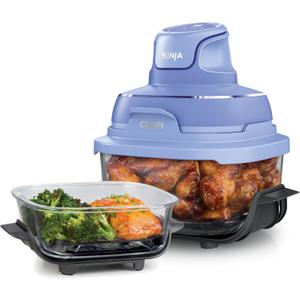 Ninja Crispi 4-in-1 Glass Air Fryer | 450F | Non-Toxic | 4QT & 6-Cup Glass Containers w/Lids | Microwave, Freezer, Dishwasher Safe | Max Crisp, Air Fry, Bake, Recrisp | Frosted Lilac | FN101PR