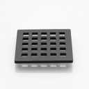 3.75 Inch Square Shower Drain Cover 5mm Thick Floor Drain Square Grille (Black)