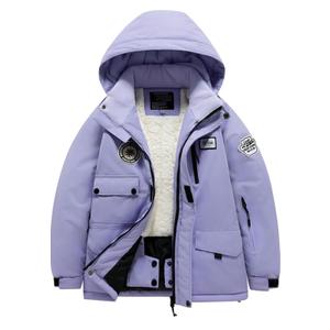 Kids Hooded Winter Jacket Puffer Jacket Insulated Wind and Water Coat Resistant Sherpa Lined Zip Up Winter Coats, 8 Size