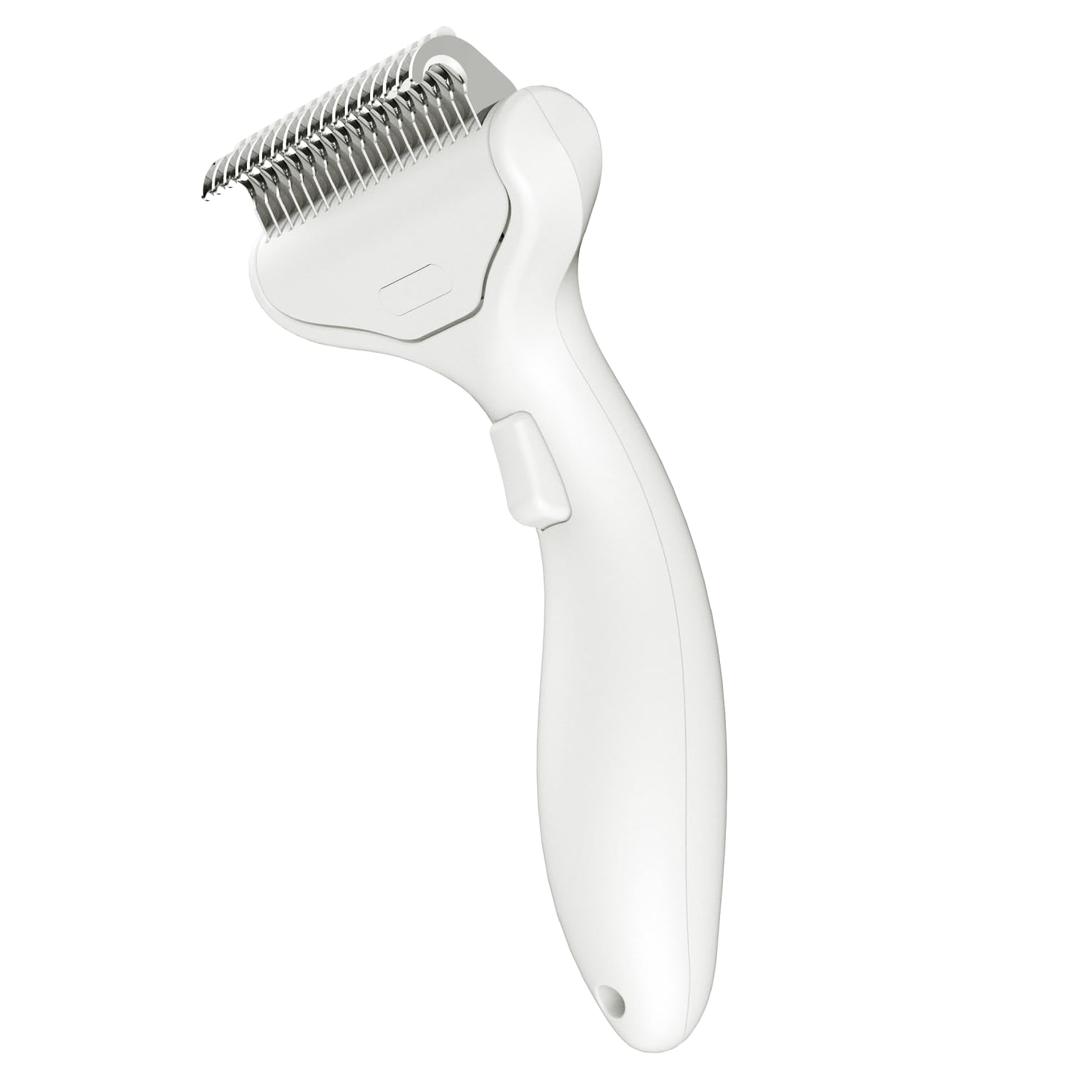 Dog Brush for Shedding, Deshedding Dog Brush with Self Cleaning Hair Release Button, Pet Grooming Rake Undercoat Desheding Tool Comb for Long Haired Cats Detangling and Dematting