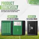 ZPU Dry Erase Coaching Board, Magnetic Coaches Clipboards, Portable Foldable Tactics Board with Dry Erase Marker Pen and Magnets Basketball, Football, Soccer, Hockey