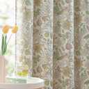 jinchan Nursery Curtains 95% Blackout Yellow Floral Curtains for Girls Room, 63 Inch Length Farmhouse Drapes for Bedroom Living Room Darkening Window Treatment Fall Decor Grommet Top Set of 2 Panels