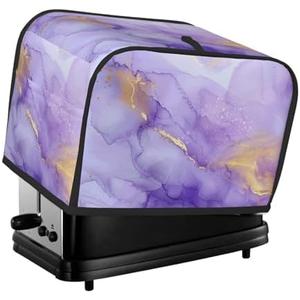 Toaster Cover 2 Slice Pastel Purple Marble Kitchen Small Appliance Covers with Pockets Dust and Fingerprint Protection