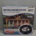 GEJRIO Mister System for Outside Patio, Outdoor Mister with 98FT Misting Hose, Patio Misters for Cooling with 39 Brass Mist Nozzles & an Adapter (3/4"), Misting Cooling System for Garden and Porch