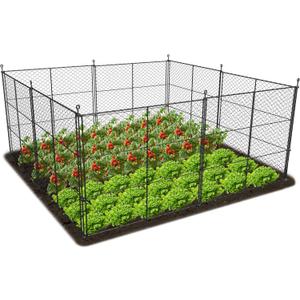 8 Panels Chicken Wire Plant Protectors, 19ft(L) x 24in(H) Plant Protectors from Animals, Raised Garden Bed Fencing, Garden Protection Bunny Barricades from Chicken Squirrels for Vegetables