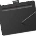 Wacom Intuos Small Graphics Drawing Tablet, Includes Training & Software; 4 Customizable ExpressKeys Compatible with Chromebook Mac Android & Windows, Black