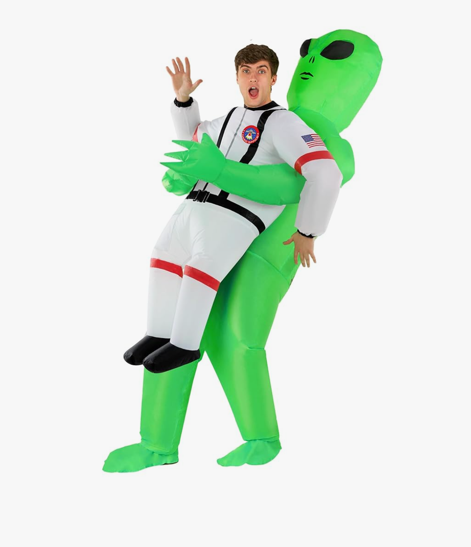 Morph Inflatable Alien Costume Adult, Blow Up Alien Abduction Costume, Halloween Costumes for Adults, One Size