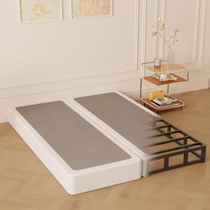 Maenizi Split Queen Box Spring 5 Inch Low Profile | Split Design, Easy Assembly Bed Foundation, Fabric Cover Included, High Bearing Capacity, Heavy Duty Metal, Noise Free