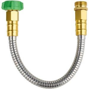 SKYWARD 304 Stainless Steel Short Garden Hose 1 ft with Female to Male Metal Connector, Anti-Leakage, Flexible & Lightweight Kink Free Water Hose, Easy to Use & Store (1ft)