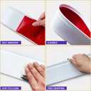Vinyl Wall Base Baseboard Molding Trim 4" Flexible Self Adhesive Rubber Wall Base Moulding Trim Peel and Stick Design(20Ft, White)