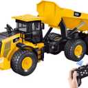 Mighty 9-Channel RC Dump Truck Toy | 1:18 Scale All-Terrain 6-Wheel Construction Vehicle with Lights & Sounds, 6 Wheels & 100-Min Battery, Remote Control Truck for Kids & Adults, Great STEM Gift 2025