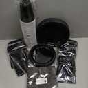 MirthMood 350PCS Black Disposable Plates,Black Plates,Plastic Party Supplies, Includes 50 Dinner Plates, 50 Salad Plates, 50 Silverware, 50 Napkins and 50 12OZ Cups for Wedding & Birthday & Party