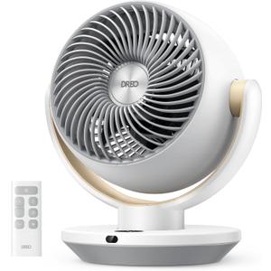 DREO Fan for Bedroom, Desk Air Circulator Fans with Remote, 11 Inch Table Fan for Whole Room, 65ft Powerful Airflow, 120 Vertical Manual and 90 Oscillating, 4 Speeds, 8H Timer, 25dB Quiet, Home, Medium