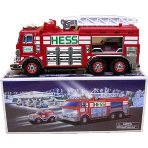 Hess 2005 Emergency Truck with Rescue Vehicle by Amerada Hess Red