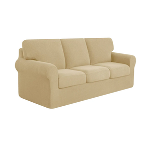 SUBRTEX 7 Pieces Stretch Sofa Slipcover Sets Couch Cover Sets Backrest Cushion Covers Furniture Protector Collection Set for Oversize Sofa Loveseat Chair Slip Covers(Large, New Sand)