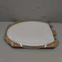 MAYFAIR 1844CP 000 Toilet Seat with Chrome Hinges will Never Come Loose, ELONGATE , White