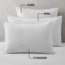 ATLINIA Linen Pillow Cases Standard Sham - 20 x 26 Inch Bed Pillow Protector Cover Set of 2 Bedding Cooling Neutral Pillowcase Shams White