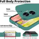 Compatible with Realme C55 Case Silicone Liquid Dark Green, Soft Smooth Touch for Realme C55 Phone Case Silicone Shockproof Thin Cover (Dark Green)