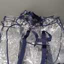 WINCUR Large Clear Zippered Storage Bags for Clothes, 40L Closet Organizer and Storage Containers Foldable Tote Moving Bags Transparent Handbag for Bedding,Linen,Blankets,ComfortersNavy Blue 3PCS