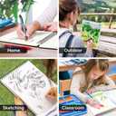 9" x 12" Sketch Book, Spiral Bound Drawing Pad Sketchbook for Drawing, 2-Pack 200 Sheets (68lb/120gsm) Acid Free Artist Sketch Pad for Kids,Teens, Artists of All Levels - Thick Cardboard Cover