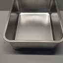Kirecoo Stainless Steel Cat Litter Box, Small Metal High Sided Cat Pan Box, Indoor Litter Tray, Non Stick, No Smell, Easy to Clean, Pet Toilet Supplies for Cats.