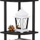 Furinno Turn-N-Tube 3-Tier Corner Display Rack Multipurpose Shelving Unit, Espresso/Black (3-Tier Round Tube)