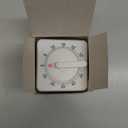 White Timer Clock Square 60-Minute Mechanical Kitchen Timer Wind up Visual Cooking Clock with Loud Alarm No Batteries Required Ideal for Cooking Baking and Kitchen