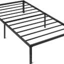 Amazon Basics Metal Bed Frame, Non-Foldable Platform Bed, Easy Assembly, Twin, 39W x 75L x 14H in, Black