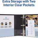 Avery Durable View 3 Ring Binder, 3 Inch Slant Rings, 1 Black Binder (17041)