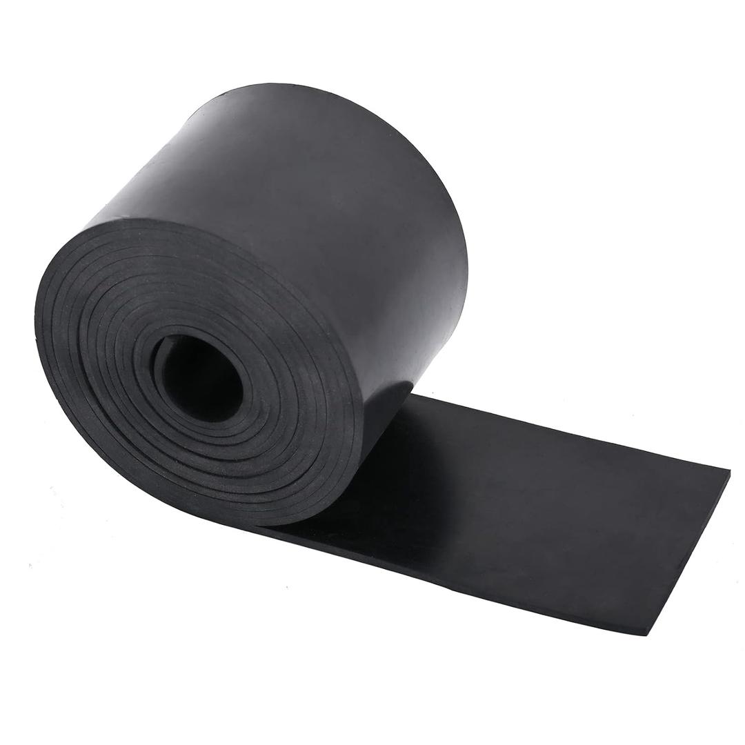 Neoprene Rubber Sheet Roll - 1/8 Inch Thick x 3.2 Inch Wide x 10 Feet Long Solid Rubber Gasket Seal for DIY Gaskets, Pads, Seals, Crafts, Flooring, Cushioning of Anti-Vibration, Anti-Slip