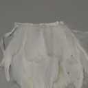 L'VOW Fashion Feather Cape Stole Black White Beige Shawl Iridescent