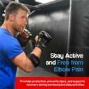 Tennis Elbow Brace - Adjustable Golfers Elbow Strap with Compression Pad - Cubital Tunnel & Tendonitis Support - Athletic Arm Bands for Golf & Weightlifting for Men, Women - 3 Strap Sizes Included