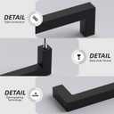 Goldenwarm 35 Pack Black Cabinet Pulls 5in Drawer Pulls Modern Kitchen Cabinet Handles Black Dresser Stainless Steel Hardware