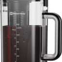 Maestri House Compact Cold Brew Coffee Maker, 40oz Iced Tea and Coffee Maker Brewer Space Saving Tritan Pitcher, 350 Mesh Filter, 100% Leak-Proof (Black)