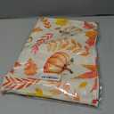 ACZHHZC Pumpkin Fall Table Runner, Maple Leaf Autumn Thanksgiving Kitchen Dining Table Decorations for Home Party Decor (White Orange 3, 13x72 Inches)