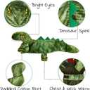 Dinosaur Dog Costume Halloween Dino Pet Costume, Funny Stegosaurus Dog Cosplay Costume for Small Medium Large Dogs, Warm Winter Dragon Dog Costume Outfits Special Events Photo Props Accessories