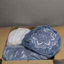 Meditation Zafu Cushion Set with Buckwheat Hulls & Memory Foam - Ergonomic Support for Yoga & Sitting - Removable Machine-Washable Luxury Velvet Cover - for Adults and Kids (Blue)