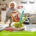 3-in-1 Musical Jump Toss Ring Game Rocket Launcher Toys for Kids Active Indoor/Outdoor Toys with Remote Control,Outside Toys for Toddler 3-5 4-8 12 Girls Boys