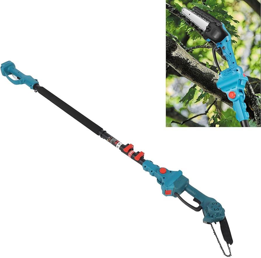 Mini Chainsaw with Extendable Pole 180° Adjustable Handheld Pruning Shears Anti Slip Design for Easy Pruning Wood Cutting Trimming for BL1830B