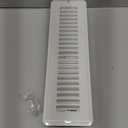 Floor Regsiter 2x12, 1 Pack Floor Vents with 2 Pack Screws for Quick-Fit, White Vent Covers for Home Floor & Wall, Heavy Duty Metal Face & Air Supply Lever for Quiet Adjustable Return Air Grilles