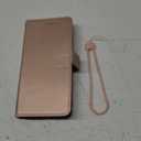 Compatible with ZTE Axon 30 5G Wallet Case Wrist Strap Lanyard and Leather Flip Card Holder Stand Cell Accessories Mobile Folio Purse Phone Cover for ZTE Axon30 2021 Women Men Rose Gold