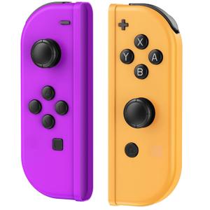 Sylphidara Replacement for Nintendo Switch Controller, Switch Controllers Compatible with Nintendo Switch/OLED/Lite, Support Dual Vibration/6-Axis Gyro/Motion Control/Wake-up (Purple&O)