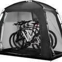 Bike Storage Tent, Outdoor Portable Bike Tent for 2-3 Bikes, Bicycle Storage Sheds with 210D Oxford Fabric PU4000 Waterproof for Bicycles, Motorcycle, Garden Tools (Black)