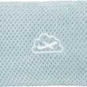 BEDELITE Travel Blanket with Bag, Ultra-Soft Jacquard Fleece Blanket with Luggage Sleeve & Backpack Clip, Airplane Blanket Travel Essentials, Blue (40"x65")