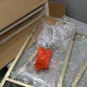 Gold End Table, Rectangle Side Table with Mirrored Top, Modern Metal End Table, Small Narrow Side Table for Living Room, Balcony, 22" L x 12.4" W x 24" D