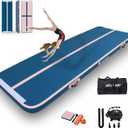AKSPORT Gymnastics Air Mat Tumble Track Tumbling Mat Inflatable Floor Mats with Air Pump for Home Use/Tumble/Gym/Training/Cheerleading/Parkour/Beach/Park/Water