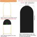 7.2 FT Arch Backdrop Cover, Spandex Wedding Black Arch Cover Stretchy Backdrop for Chiara Stand Baby Shower Birthday Balloon Decor 7.2FT Black