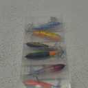 6PCS Whopper Fishing Lure, Bass Popper Lure kit, Topwater Fishing Lures with Rotating Tail with Storage Box, Floating Popper for Freshwater Saltwater